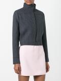 houndstooth cropped jacket