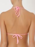 ruffled trim triangle bikini top