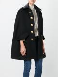 embellished collar grosgrain cape