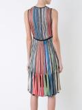 pleated v-neck dress