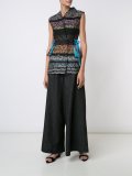 Striped Tweed Laced Tailored背心