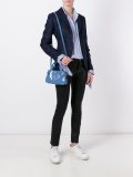 embossed logo mini tote