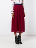pleated midi skirt