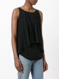 pleated layered blouse