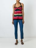 zigzag knitted halterneck top
