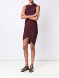asymmetric draped dress