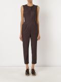 pleated details printed jumpsuit