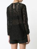 back slit lace blouse
