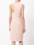 wrap effect draped dress