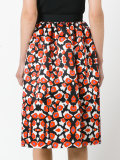 patterned pleated skirt