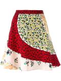 panelled A-line skirt 
