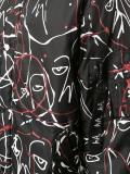 abstract print bomber jacket