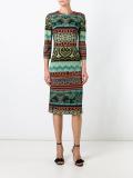 jacquard fitted dress