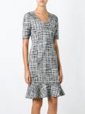 v-neck tweed dress