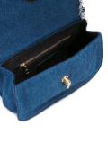 frayed denim shoulder bag 