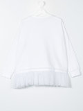 sun embroidery ruffled sweatshirt