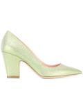 glitter pointed toe pumps