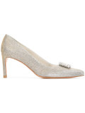 embellished buckle pumps
