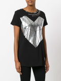 printed stud T-shirt 