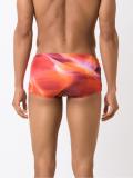printed swim trunks