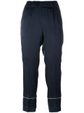 contrast trim tailored trousers