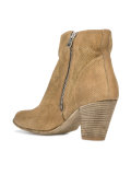 snakeskin-effect open toe ankle boot