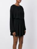 pleated flared dress