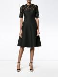 corded lace and crepe dress