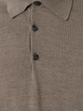 long sleeved knitted polo shirt
