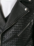woven biker jacket