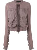 zipped bomber jacket