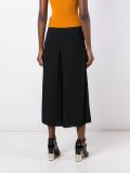 cropped frayed hem trousers