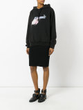 'stick up' print hoodie