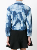 bleached pattern denim shirt