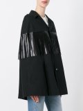 leather fringe trim cape
