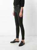 leather effect skinny trousers