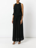 studded trim flared dress 