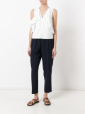 cropped high-waist trousers