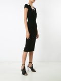 cut-off neck detail dress