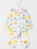 multi print zip hoodie