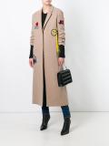 embellished single breasted coat