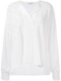 lace appliqué blouse