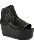 mesh panel wedge sandals 