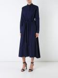 pleated waist shirt dress