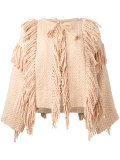 tassel fringed poncho