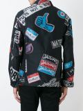 logo print overshirt jacket