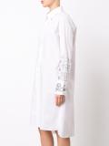asymmetric embroidered shirt dress