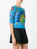 peacock intarsia jumper
