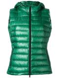 zipped hooded gilet