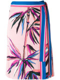 palm trees print skirt 